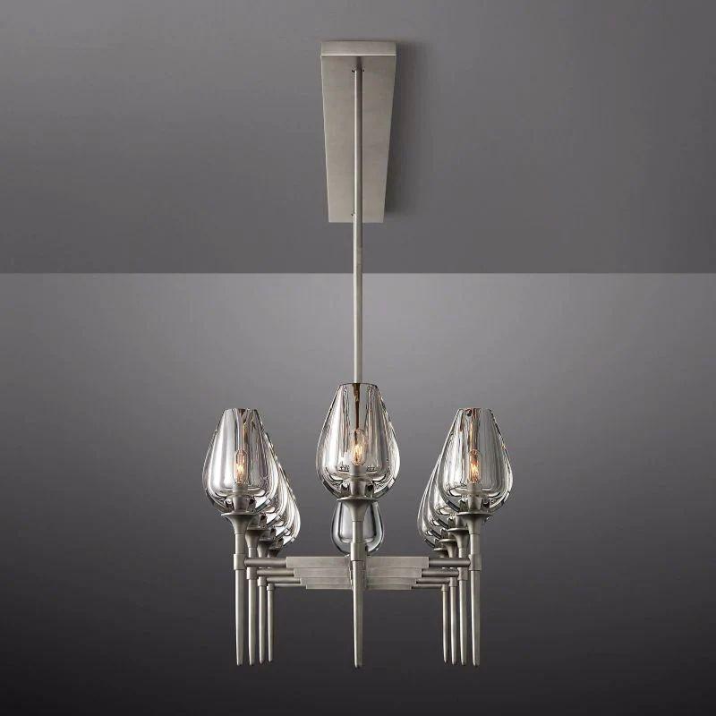Tulip Crystal Linear Chandelier 65'' - King Lamps