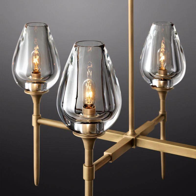 Tulip Crystal Linear Chandelier 65'' - King Lamps