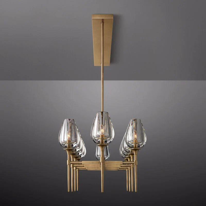 Tulip Crystal Linear Chandelier 65'' - King Lamps