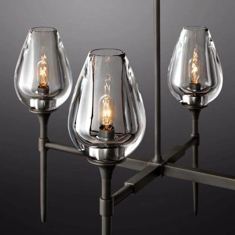 Tulip Crystal Linear Chandelier 65'' - King Lamps