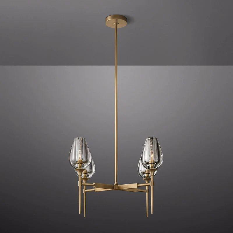 Tulip Crystal Round Chandelier 27'' - King Lamps