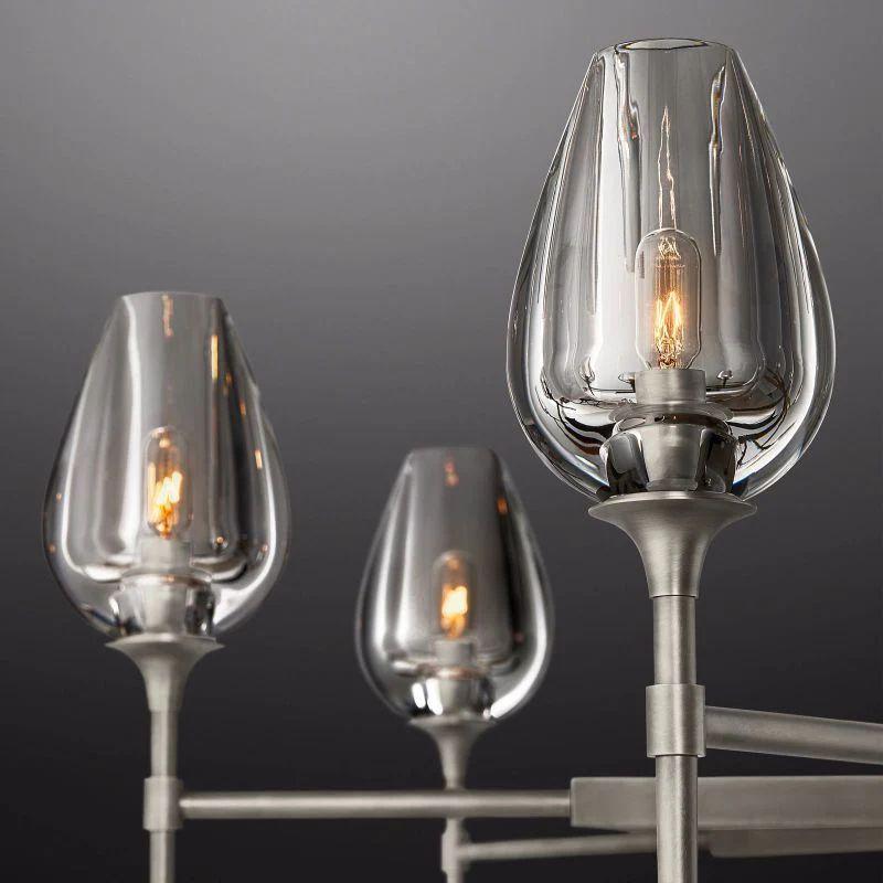 Tulip Crystal Round Chandelier 54'' - King Lamps