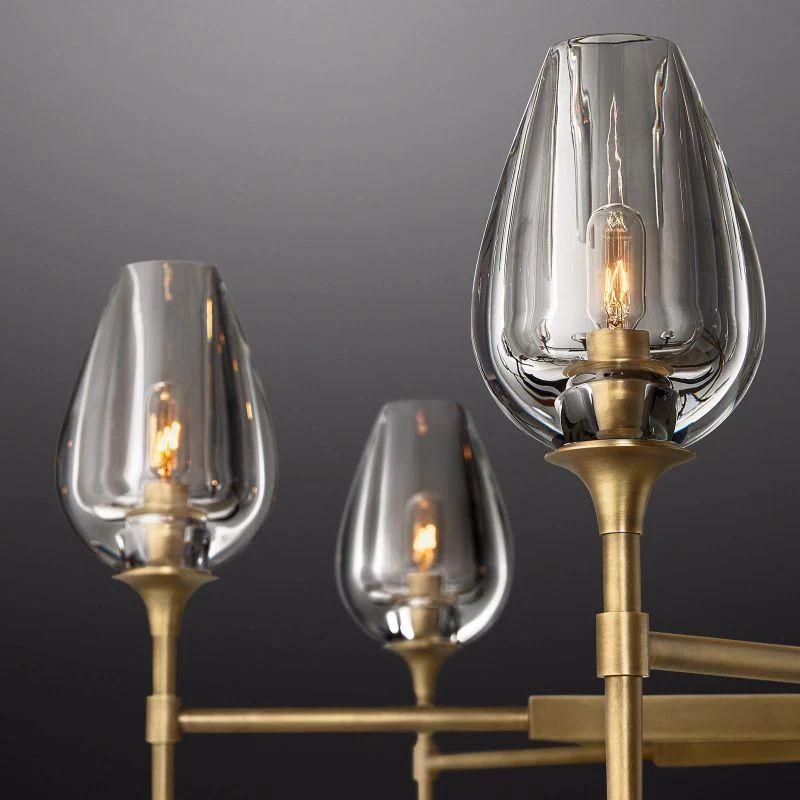 Tulip Crystal Round Chandelier 54'' - King Lamps