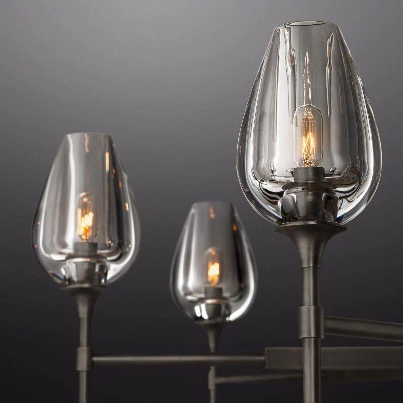 Tulip Crystal Round Chandelier 54'' - King Lamps