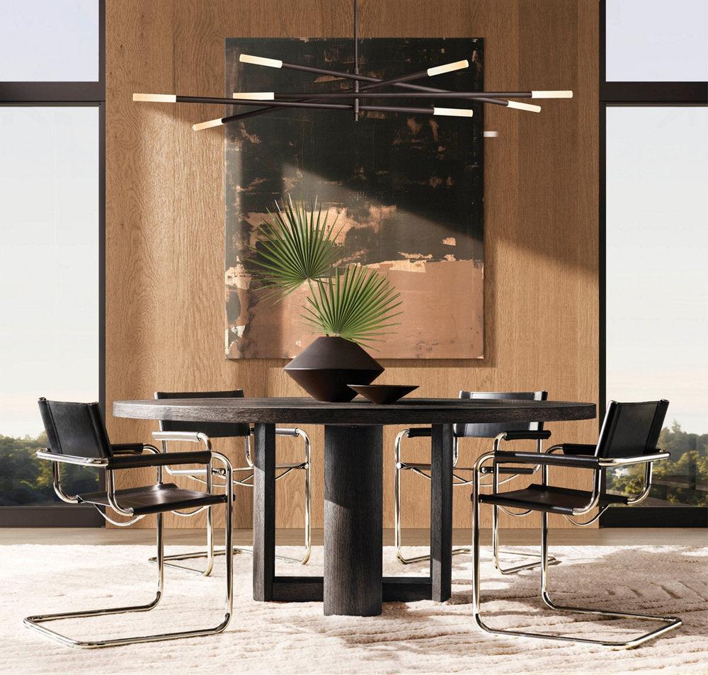 ROUSSEAU 8-LIGHT MOBILE ETCHED ROD CHANDELIER - King Lamps