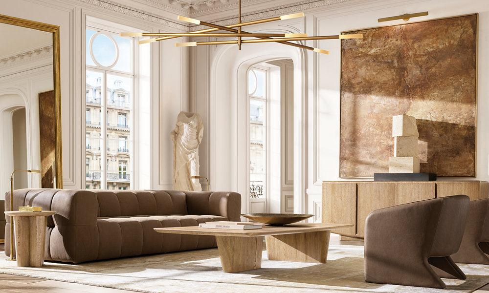 ROUSSEAU 8-LIGHT MOBILE ETCHED ROD CHANDELIER - King Lamps
