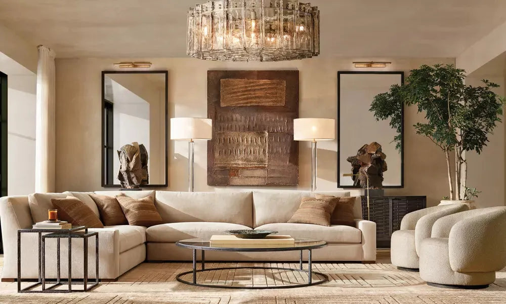LATTICE SMOKE GLASS ROUND CHANDELIER 48" - King Lamps