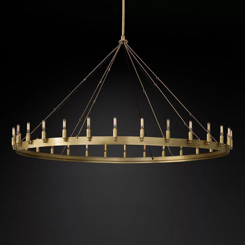 Camino Vintage Filament Round Chandelier 63‘’D - King Lamps