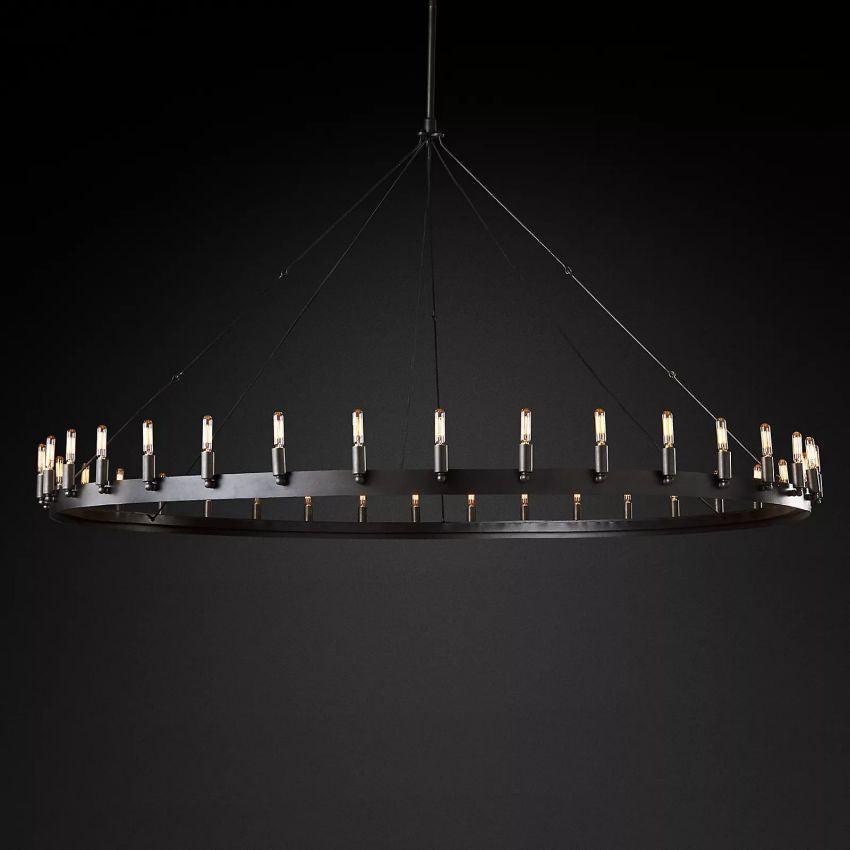Camino Vintage Filament Round Chandelier 73‘’D - King Lamps