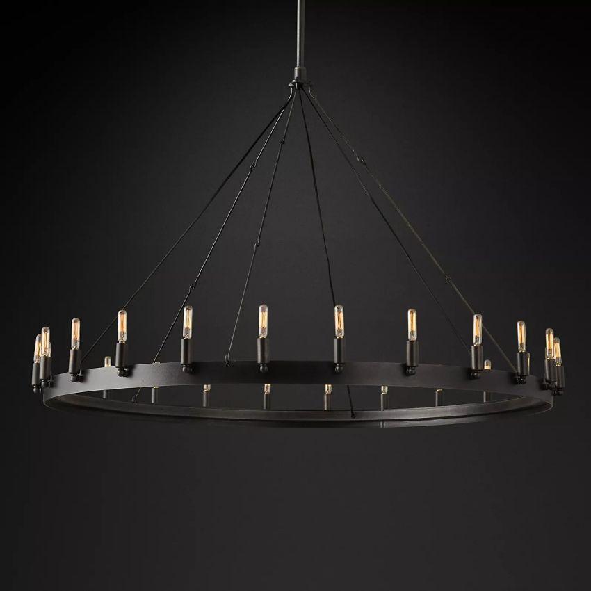 Camino Vintage Filament Round Chandelier 50‘’D - King Lamps
