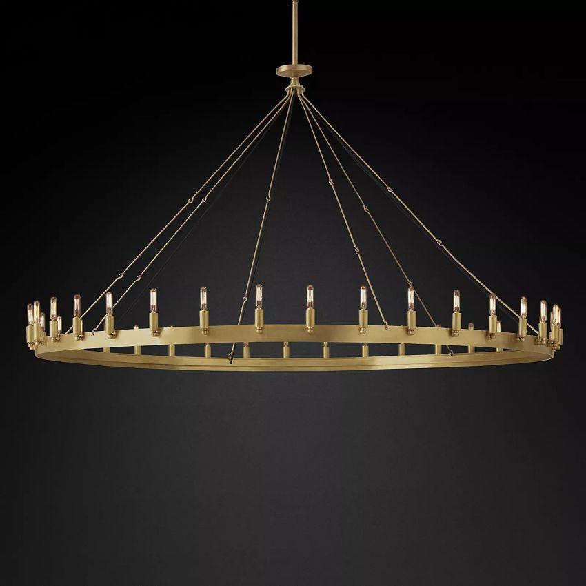 Camino Vintage Filament Round Chandelier 73‘’D - King Lamps