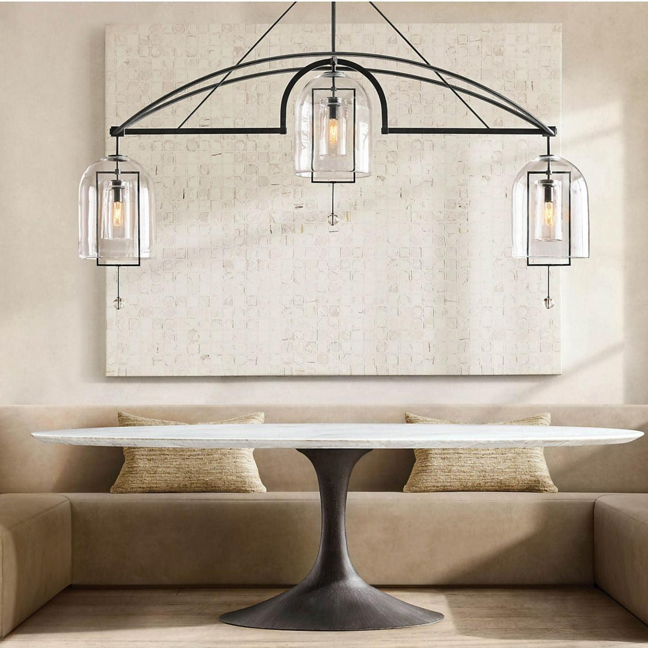 Fulcrum Linear Chandelier 73" 3-Lights - King Lamps
