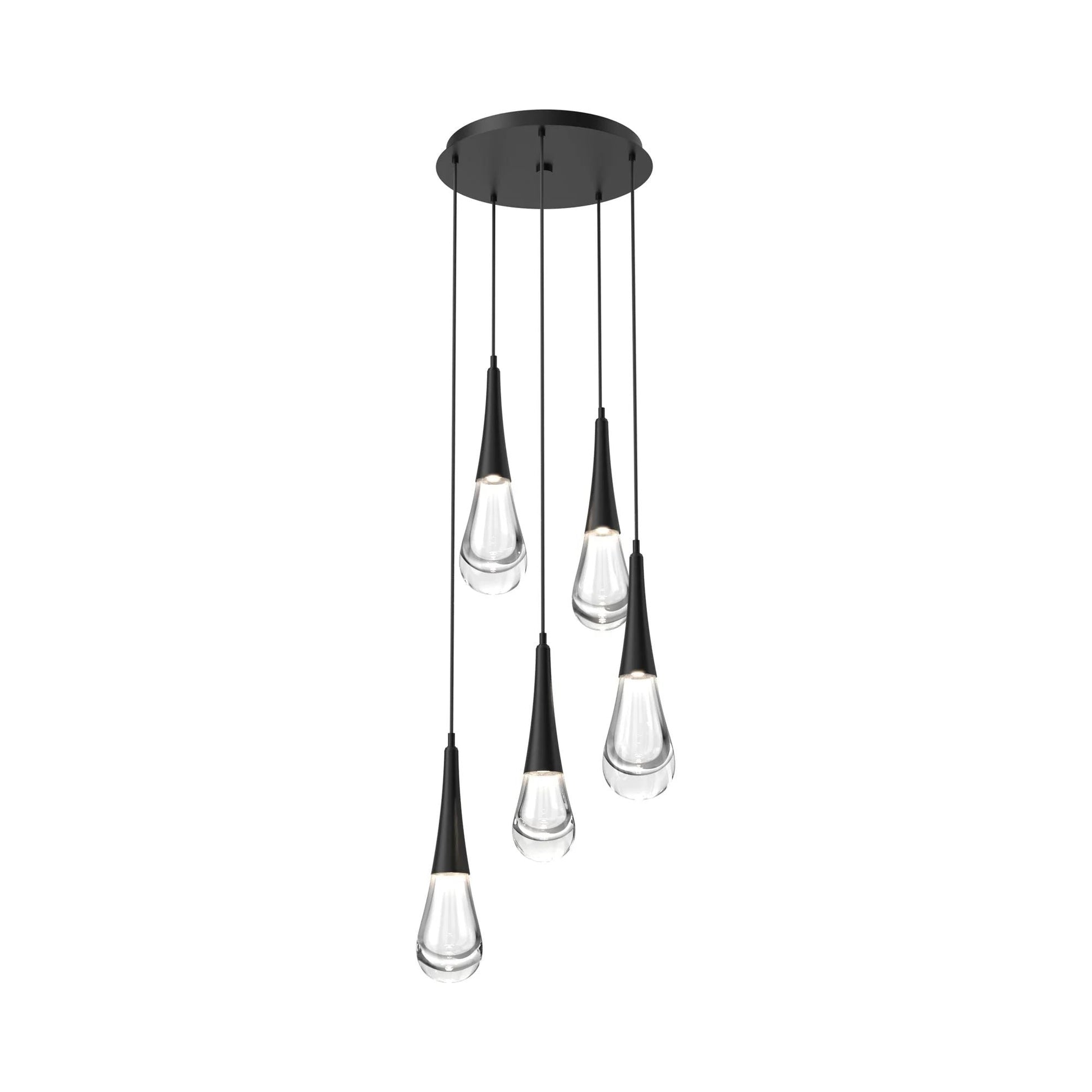 Water Drop Round LED Chandelier-King Lamps