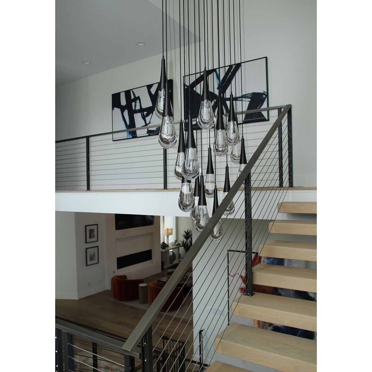 Water Drop Round LED Chandelier-King Lamps