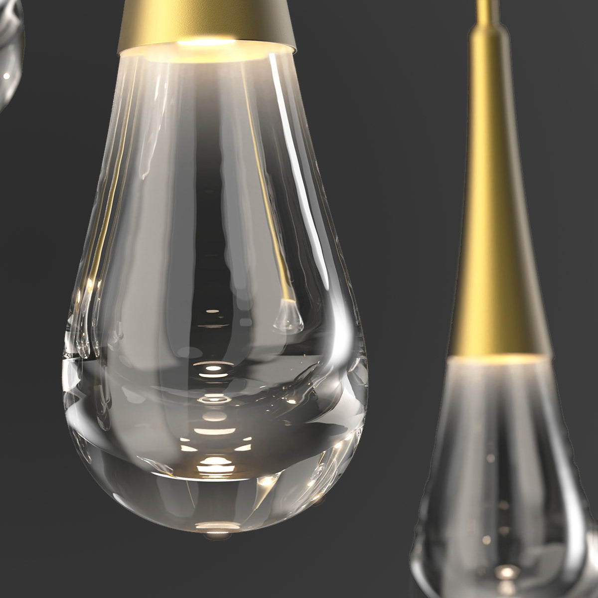 Water Drop Round LED Chandelier-King Lamps