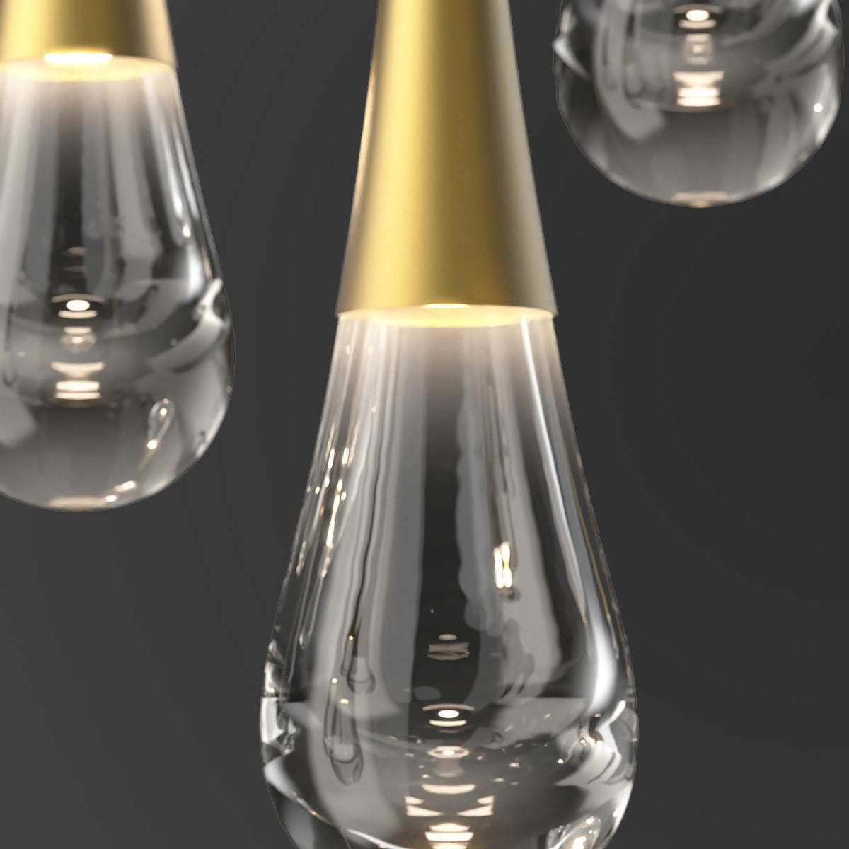 Water Drop Round LED Chandelier-King Lamps