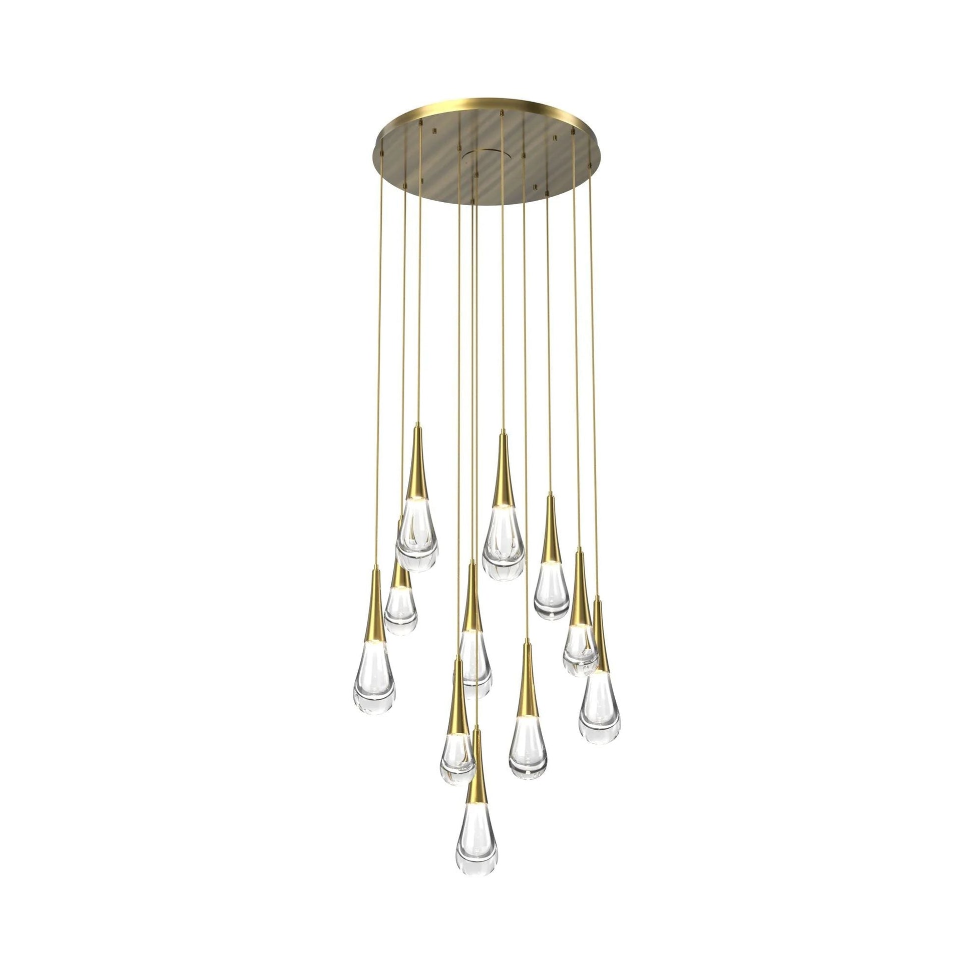 Water Drop Round LED Chandelier-King Lamps
