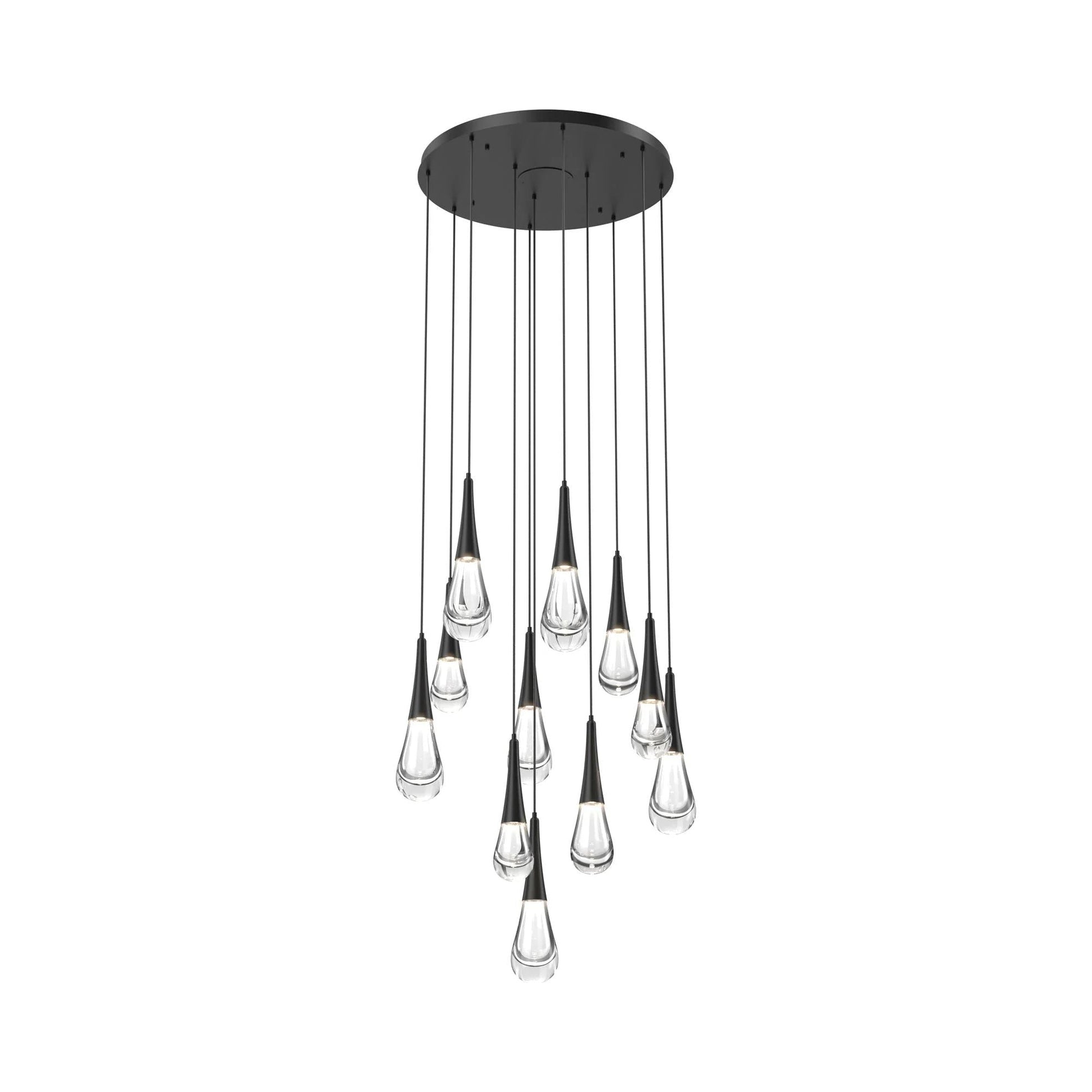 Water Drop Round LED Chandelier-King Lamps