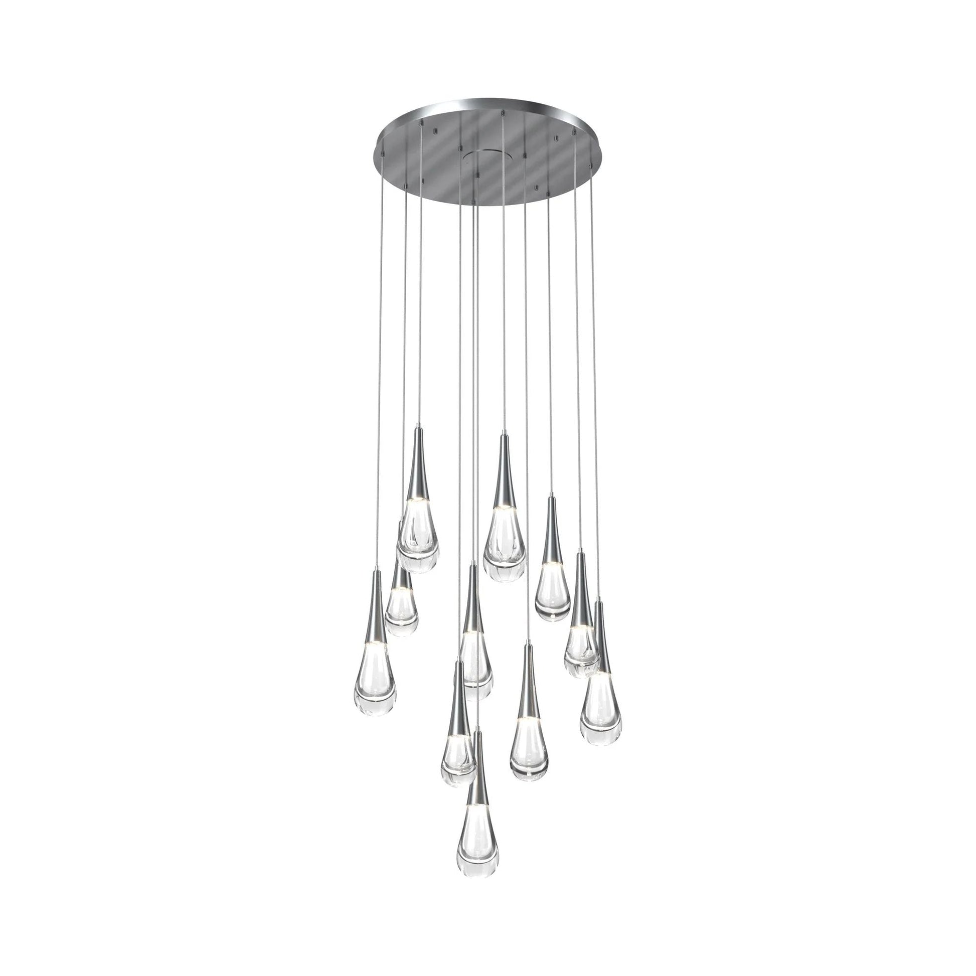 Water Drop Round LED Chandelier-King Lamps