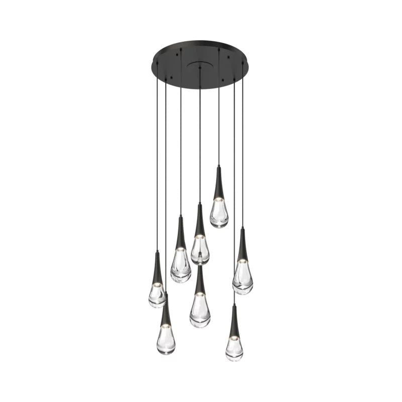 Water Drop Round LED Chandelier-King Lamps