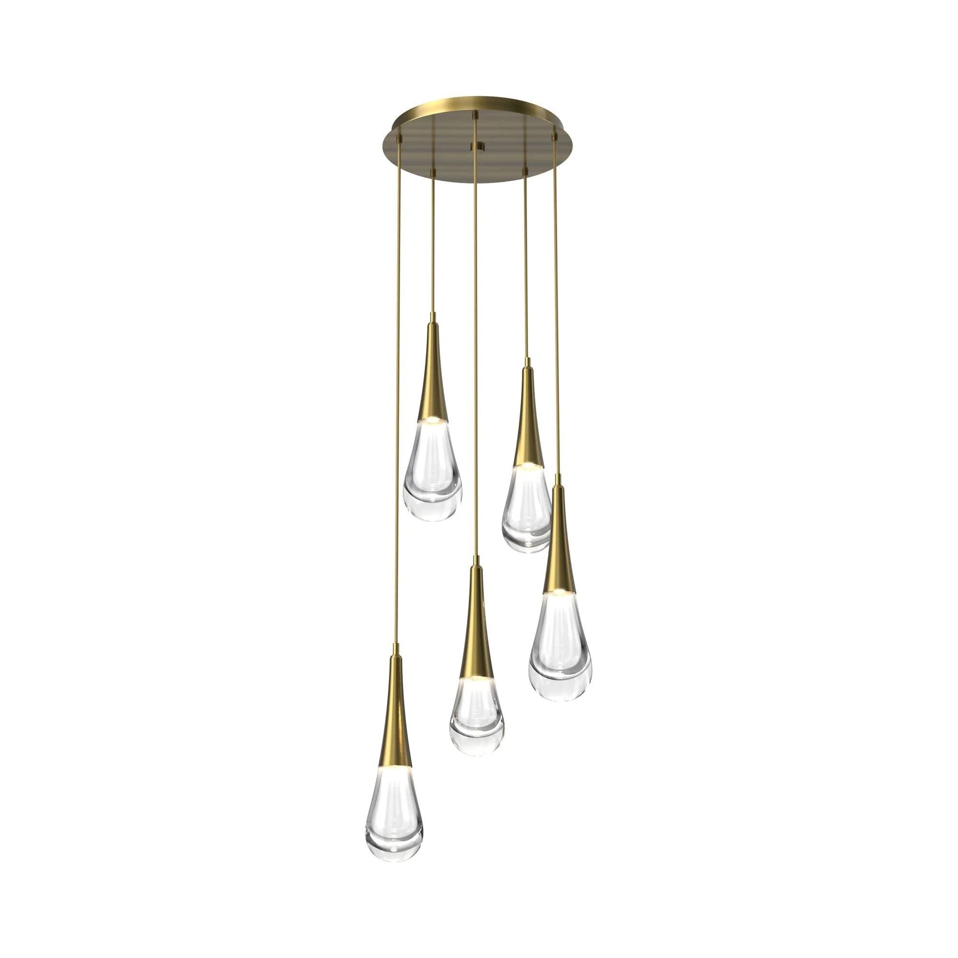 Water Drop Round LED Chandelier-King Lamps