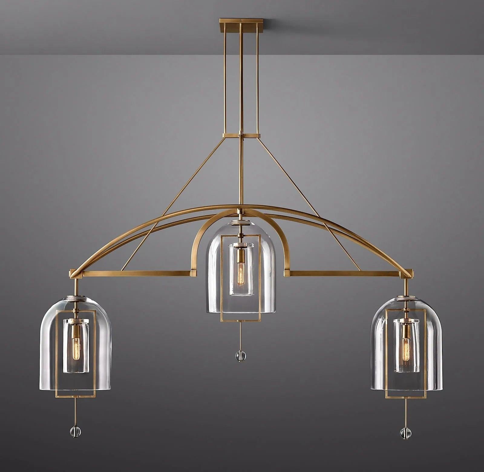 Fulcrum Round Chandelier  73" 3-Lights - King Lamps