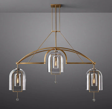 Fulcrum Round Chandelier  73" 3-Lights - King Lamps