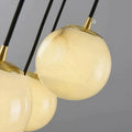 Alabaster Global Pendant Chandelier For Staircase, Spiral Global Pendant - 16 Lights - 19.7
