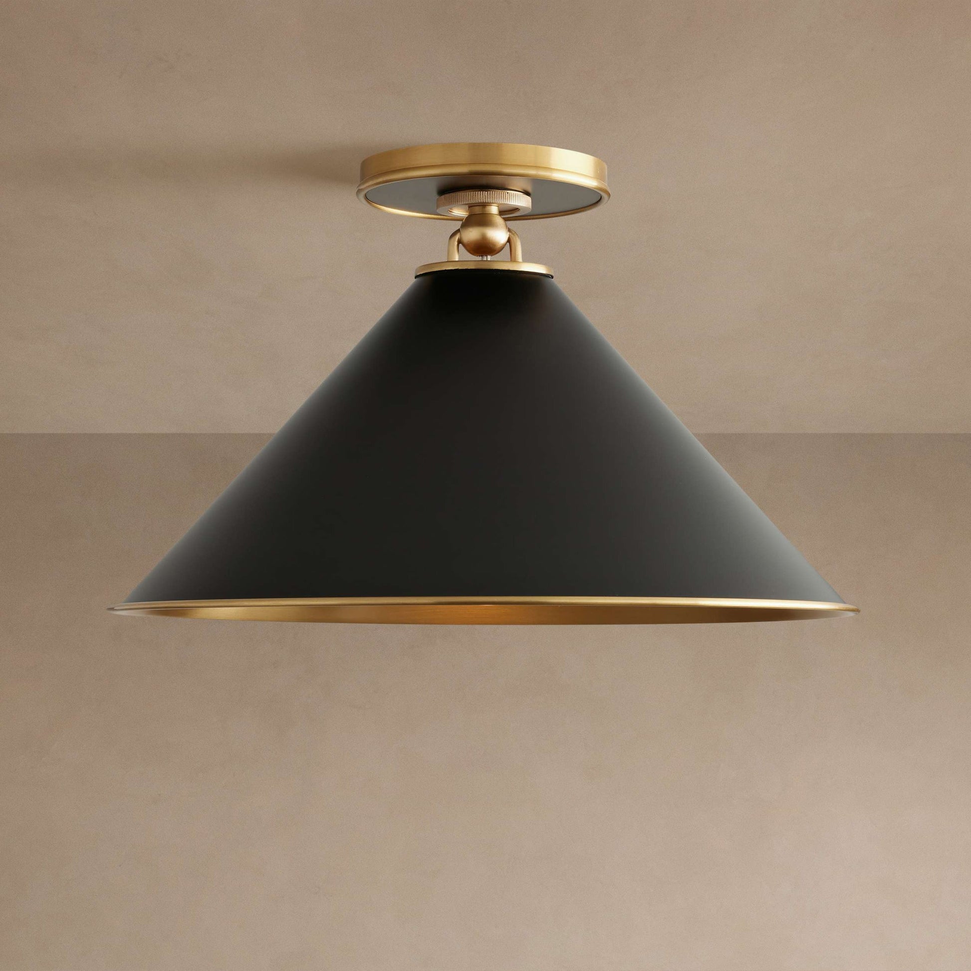 Arno Small Flush Mount in Black