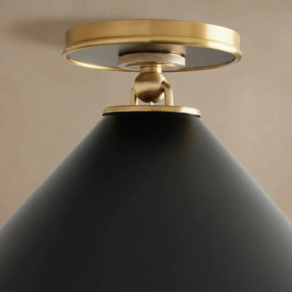 Arno Small Flush Mount in Black