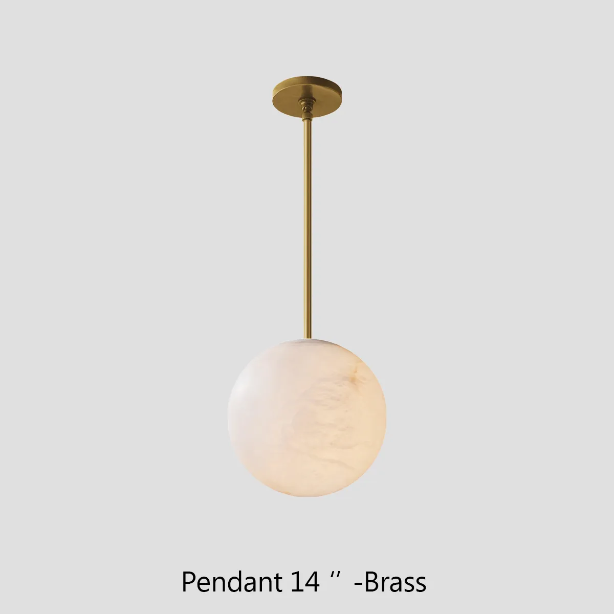 Alabaster Ball Modern Pendant Light - King Lamps