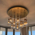 Rain Modern Round Glass Chandelier 36