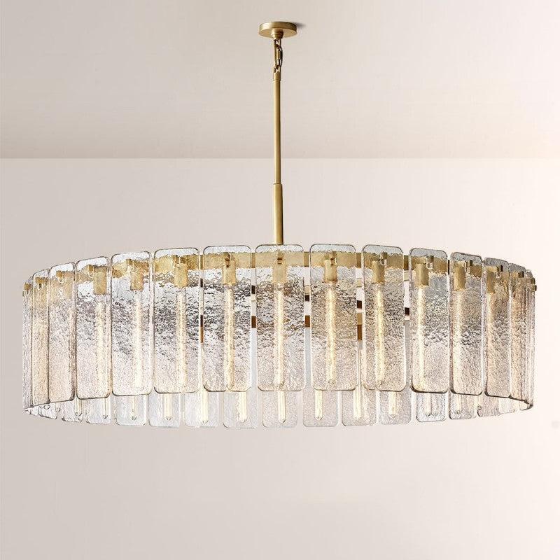 Camette Glass Round Chandelier 60"D - King Lamps