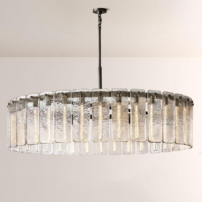 Camette Glass Round Chandelier 60"D - King Lamps