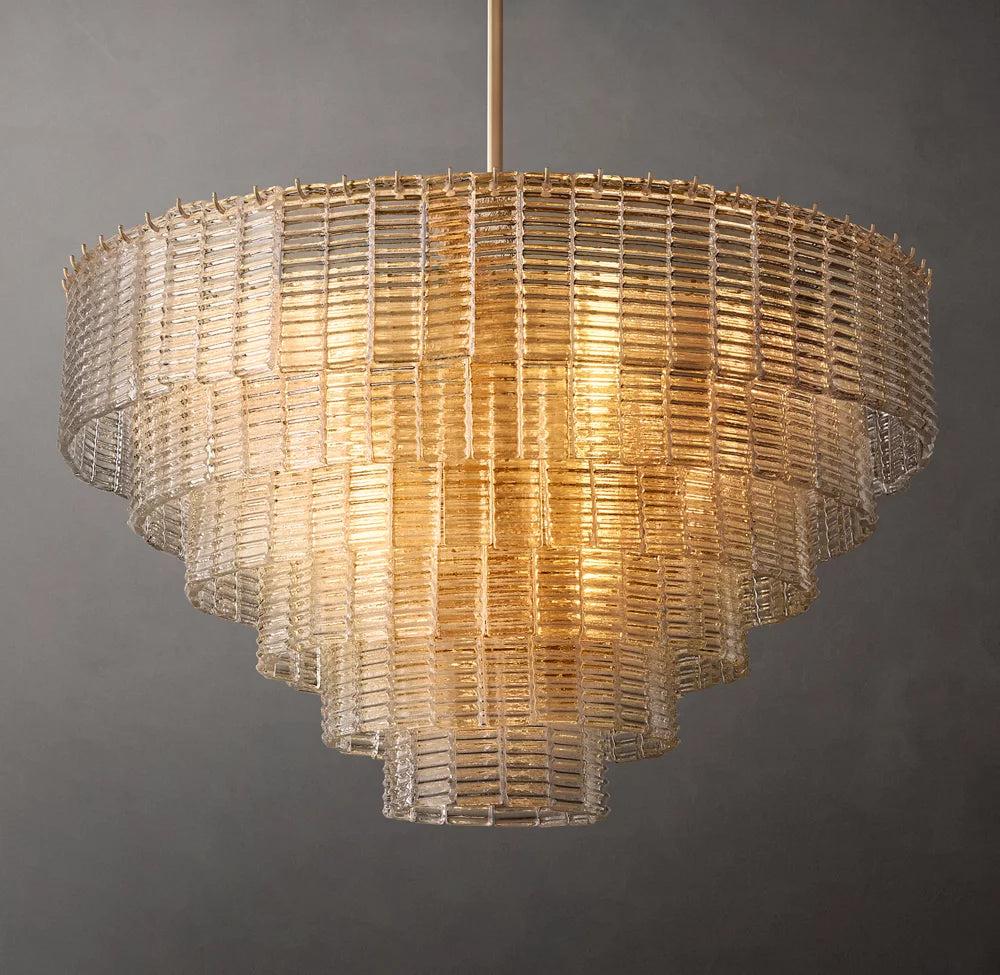 Sirene CLEAR ROUND GLASS  CHANDELIER 41" 36'' - King Lamps