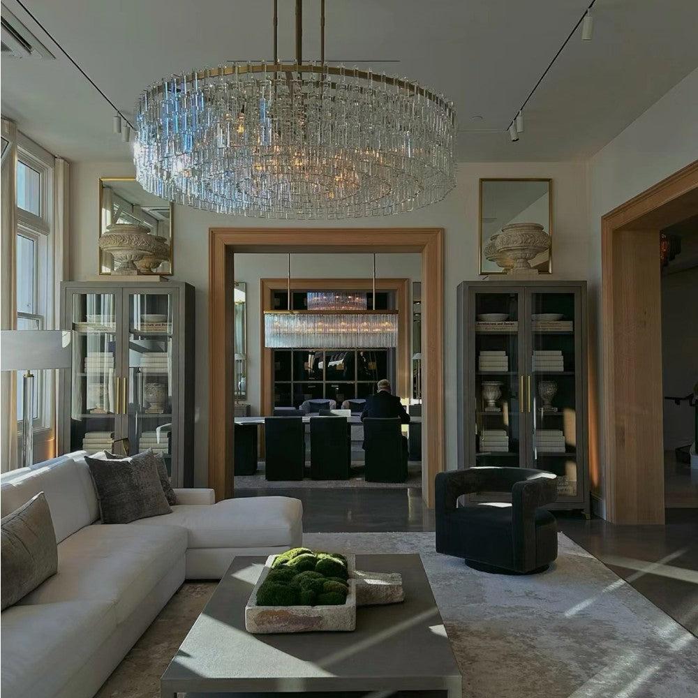 Marigan Multi-Tier Crystal Chain Round Chandelier 60" - King Lamps