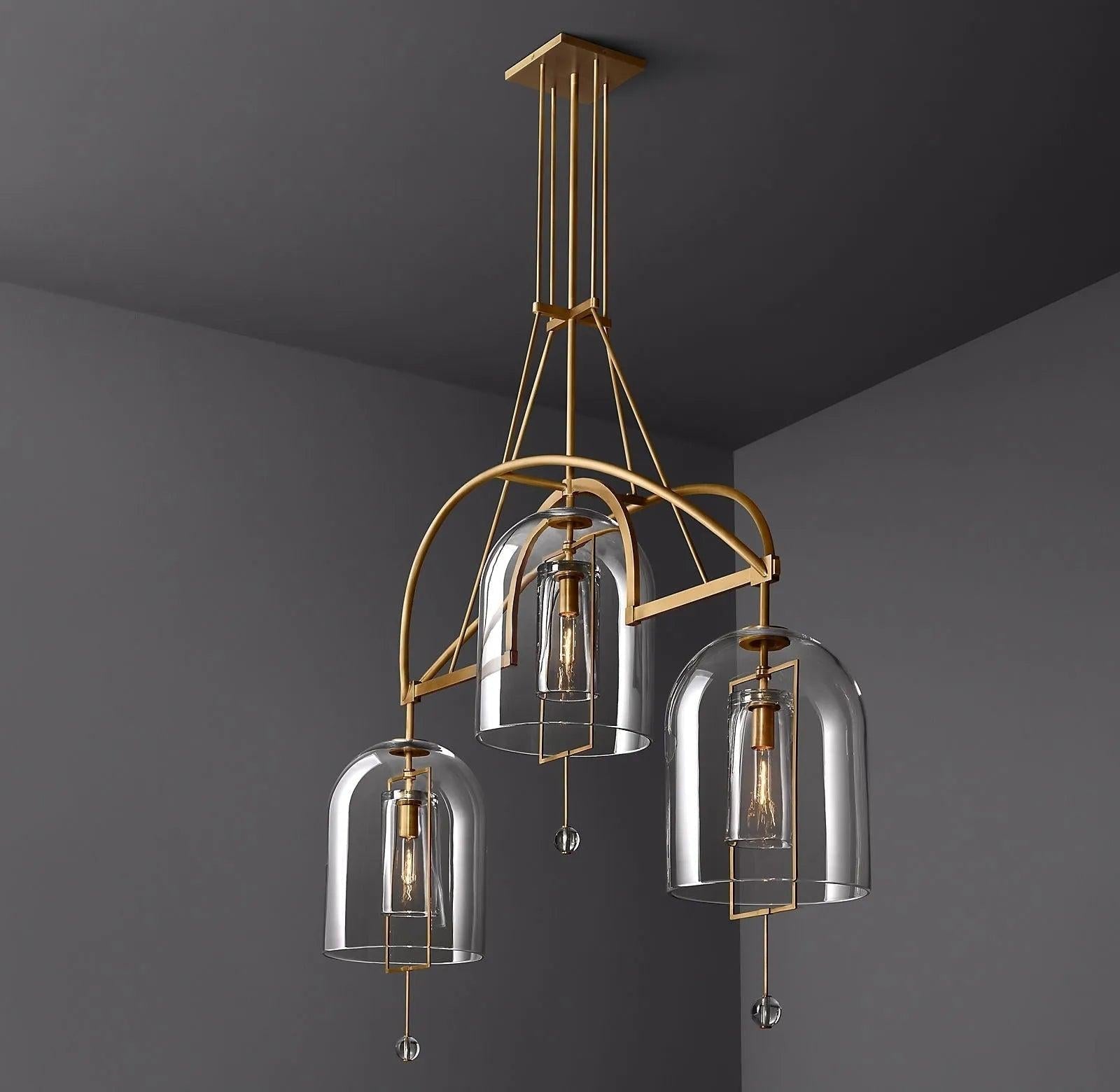 Fulcrum Round Chandelier 61"  3-Lights - King Lamps