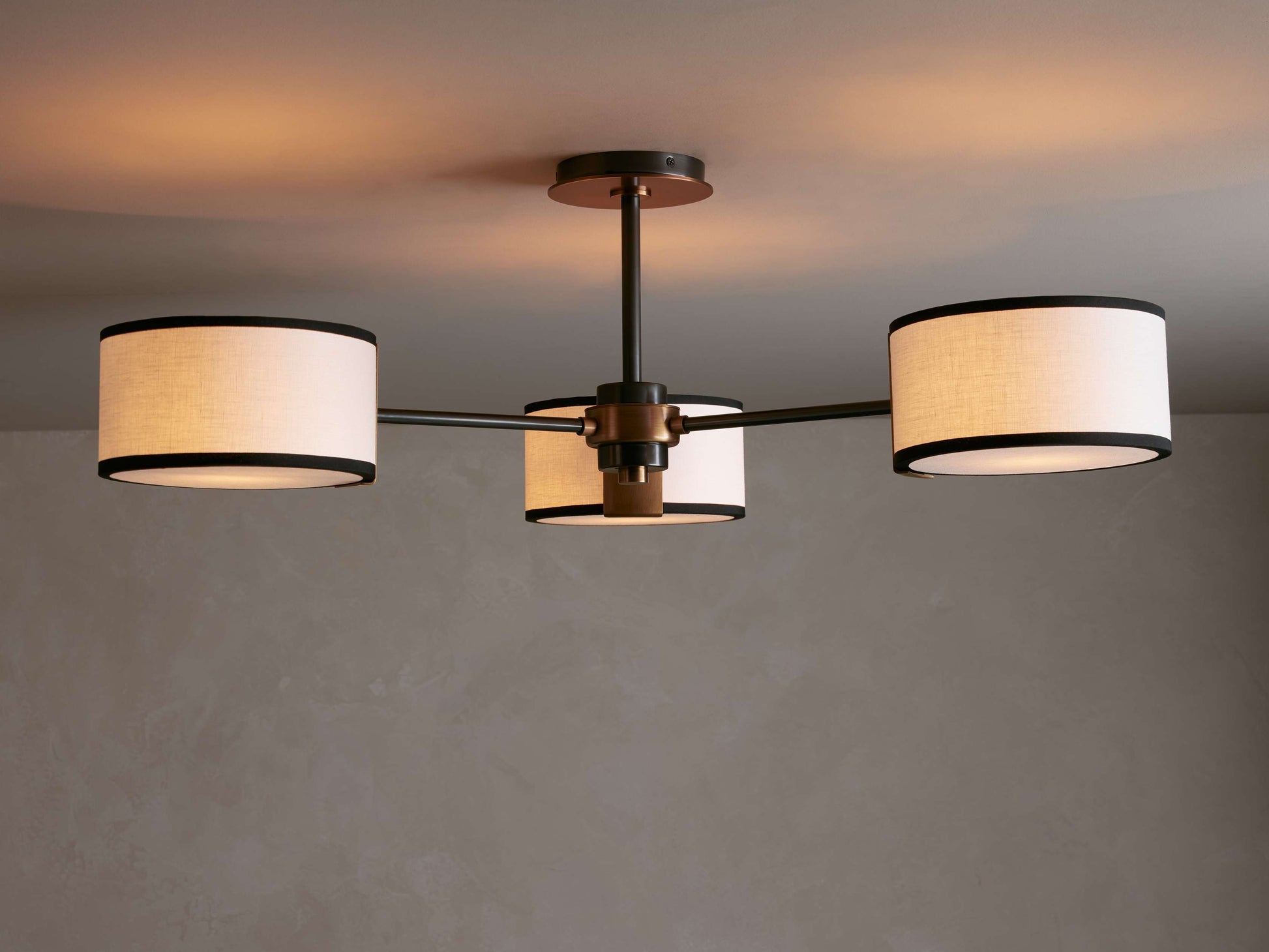 Daphne Fabric Flush Mount Black