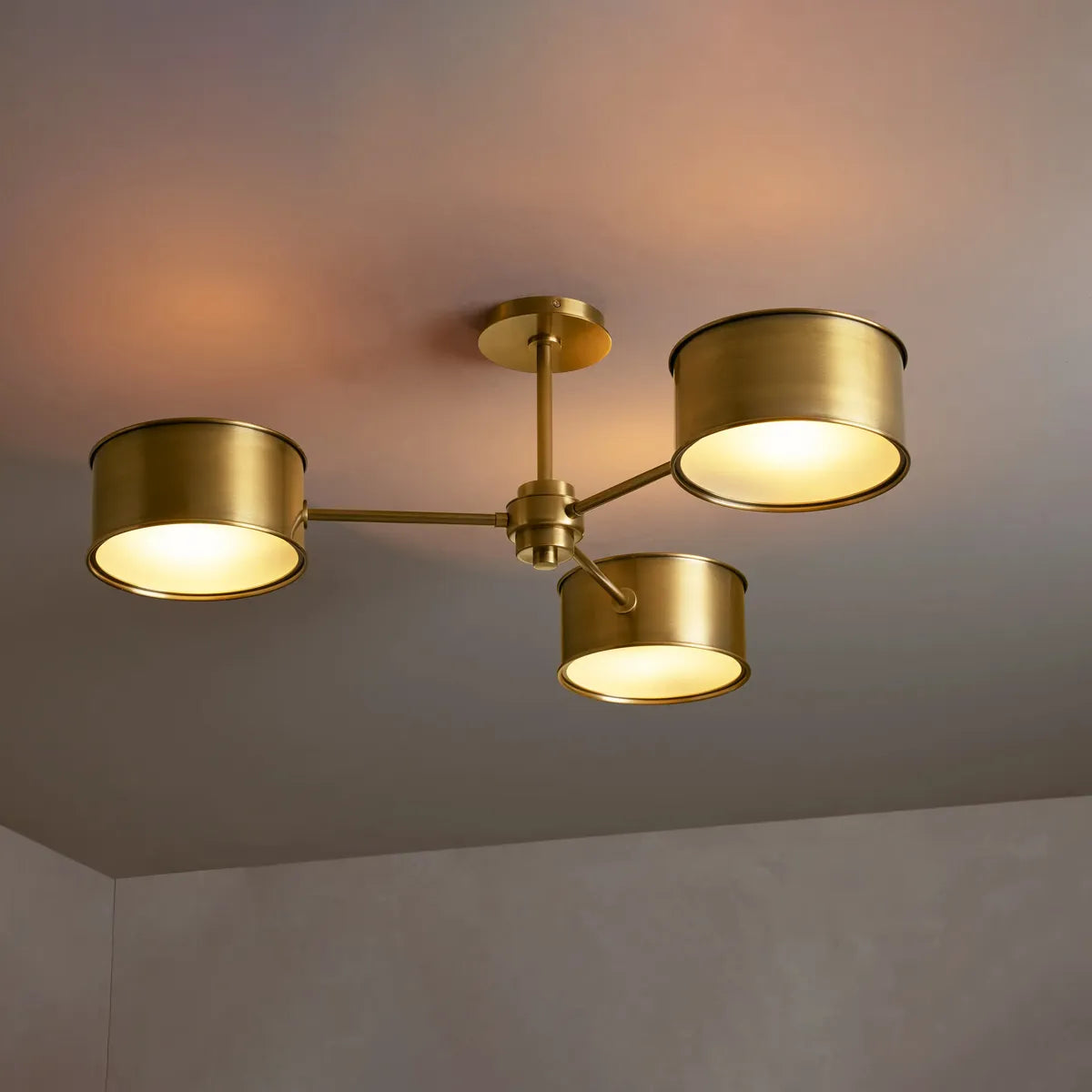 Daphne Metal Flush Mount Brass
