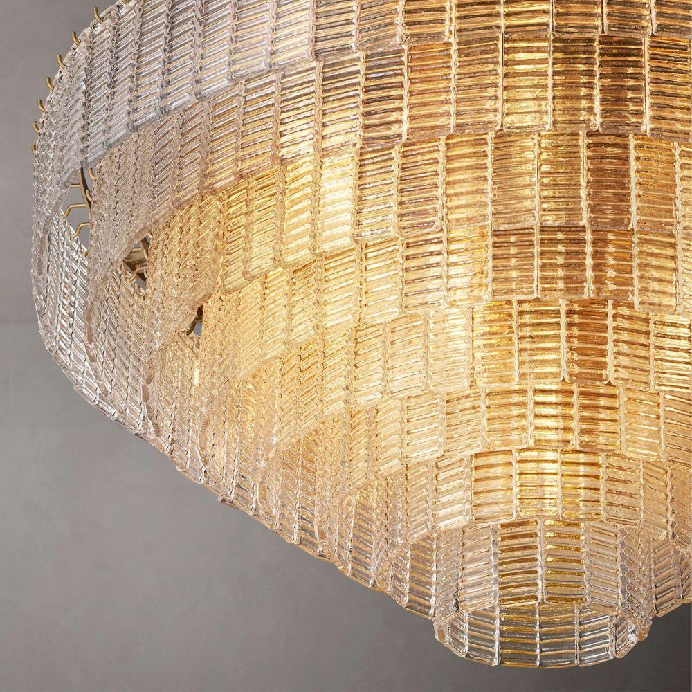 Sirene CLEAR ROUND GLASS  CHANDELIER 41" 36'' - King Lamps