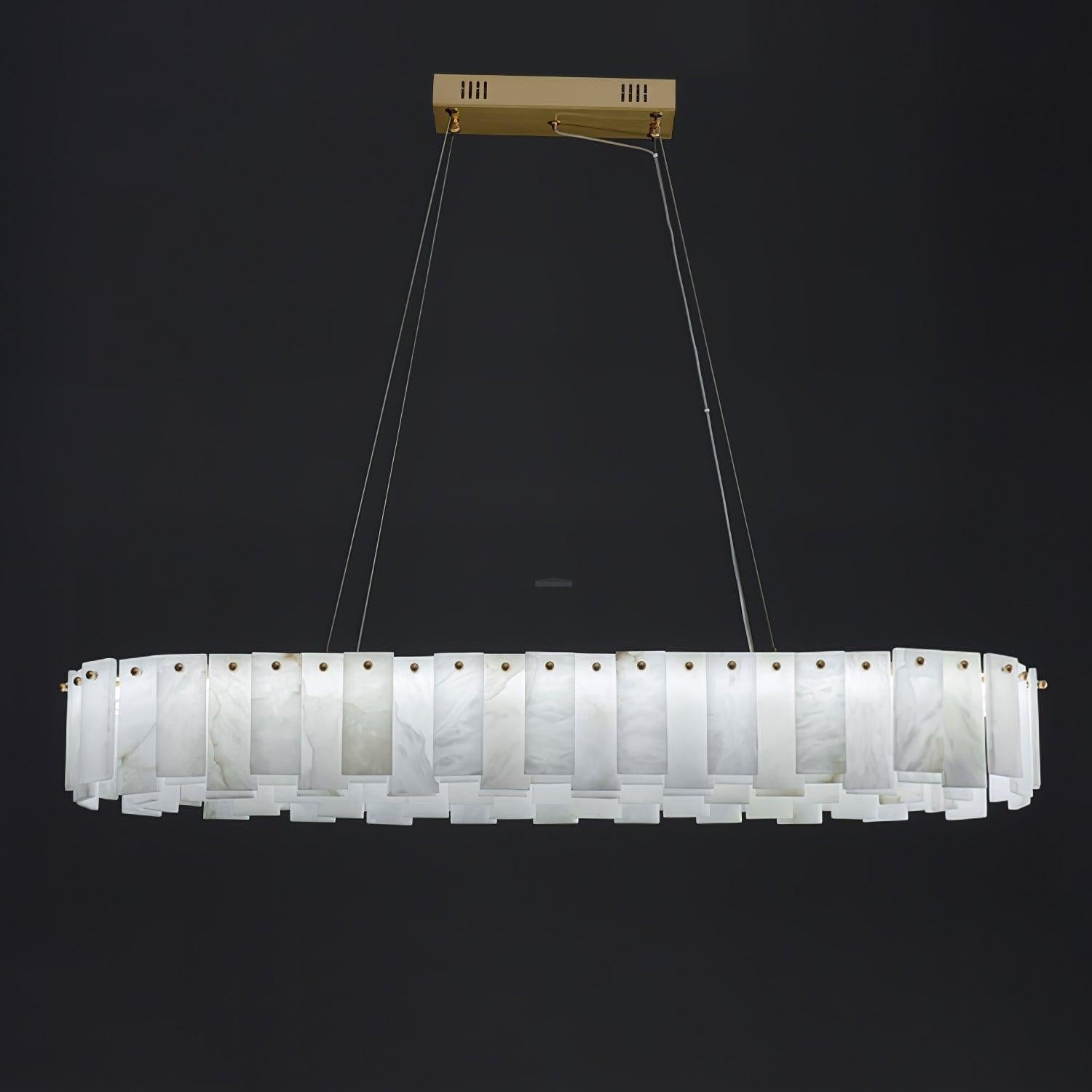 Halos Alabaster Round/Square Chandelier - King Lamps