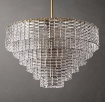 Sirene CLEAR ROUND GLASS  CHANDELIER 41" 36'' - King Lamps