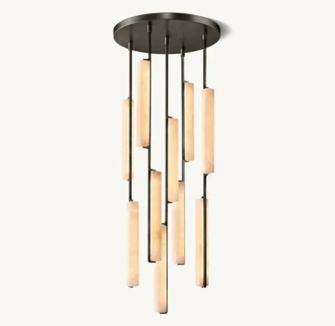 Audubon Alabaster Round Chandelier 24" - King Lamps