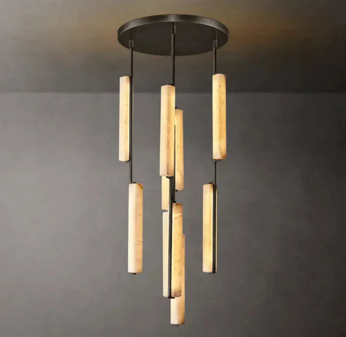Audubon Alabaster Round Chandelier 24" - King Lamps