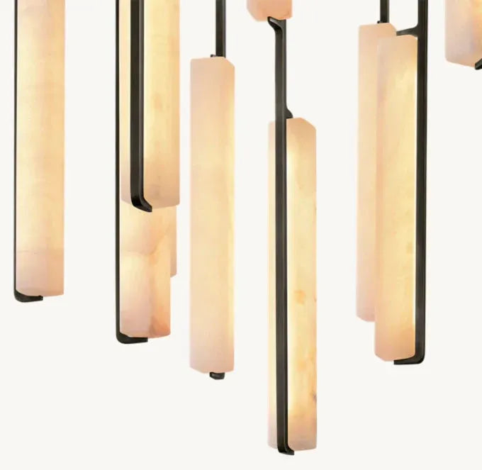 Audubon Alabaster Linear Chandelier 54" - King Lamps