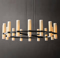 Ravelle Round Milk Glass Chandelier 48