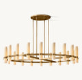 Ravelle Round Milk Glass Chandelier 60