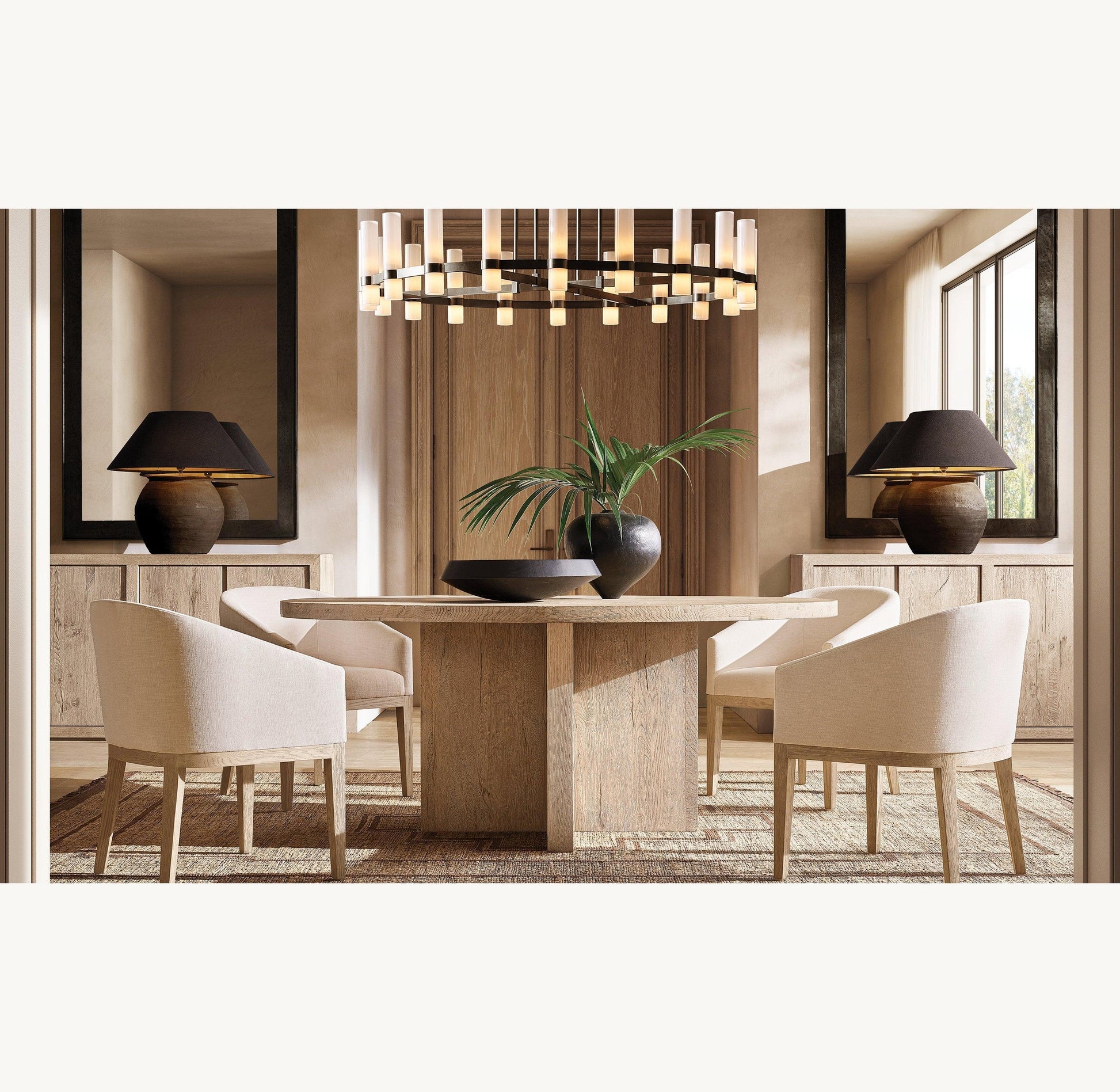 Ravelle Linear Milk Glass Chandelier 71" - King Lamps