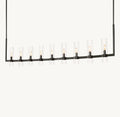 Ravelle Linear Milk Glass Chandelier 71