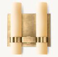 Ravelle Milk Glass Double Sconce - King Lamps